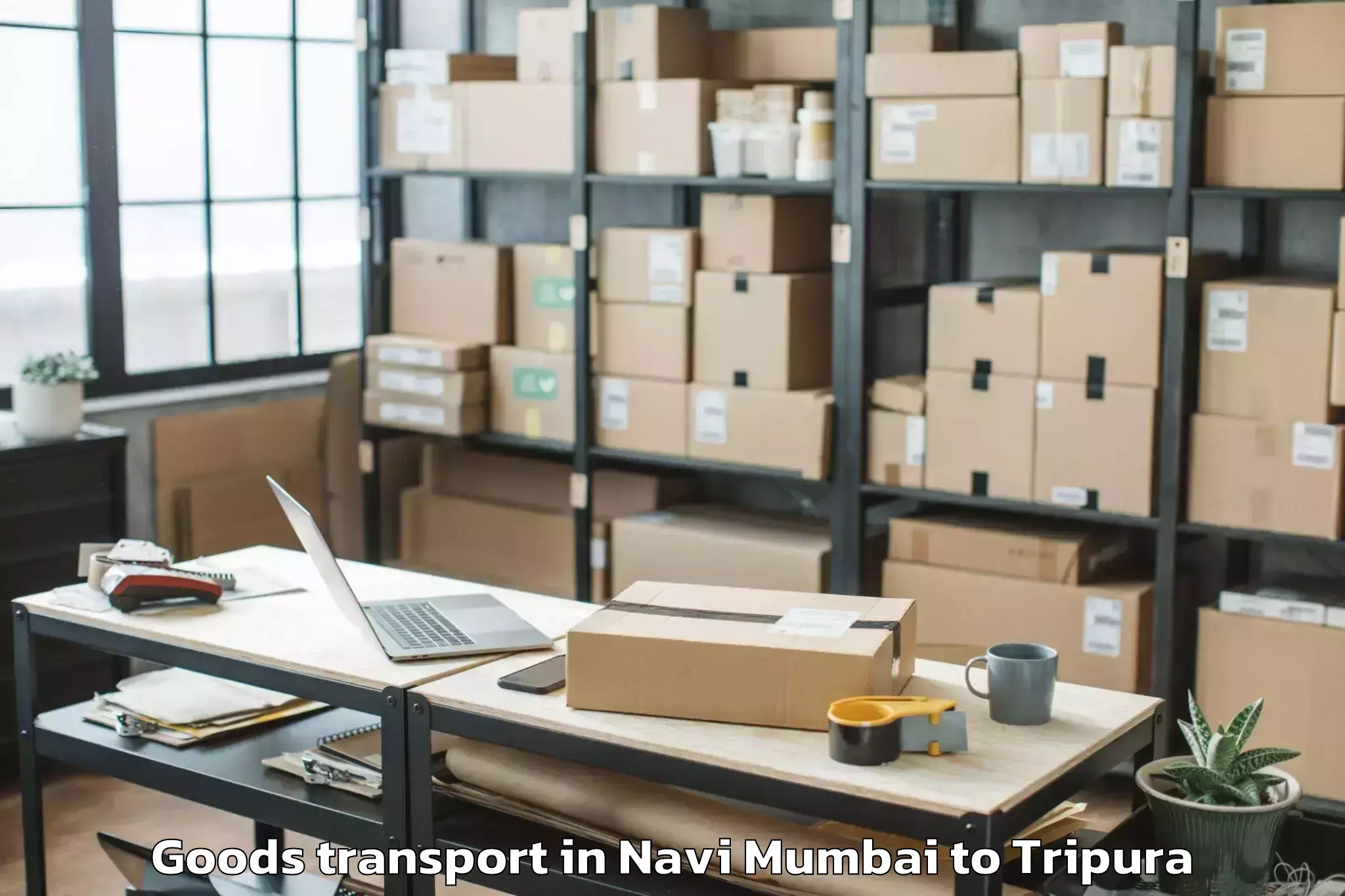 Hassle-Free Navi Mumbai to Ambassa Goods Transport